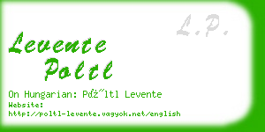 levente poltl business card